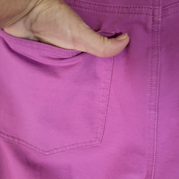 Dream Jeannes by Quacker Factory Women's Stretch Jeans Size 14 Magenta - Picture 9 of 12